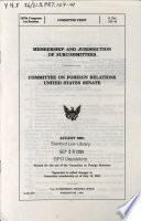 Membership_and_jurisdiction_of_subcommittees